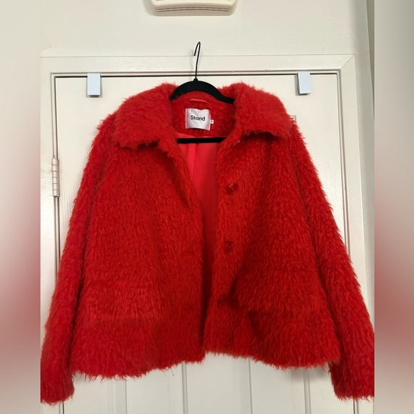 STAND Studio Noemi Faux Shearling Coat Size 2 (34) - Picture 3 of 6